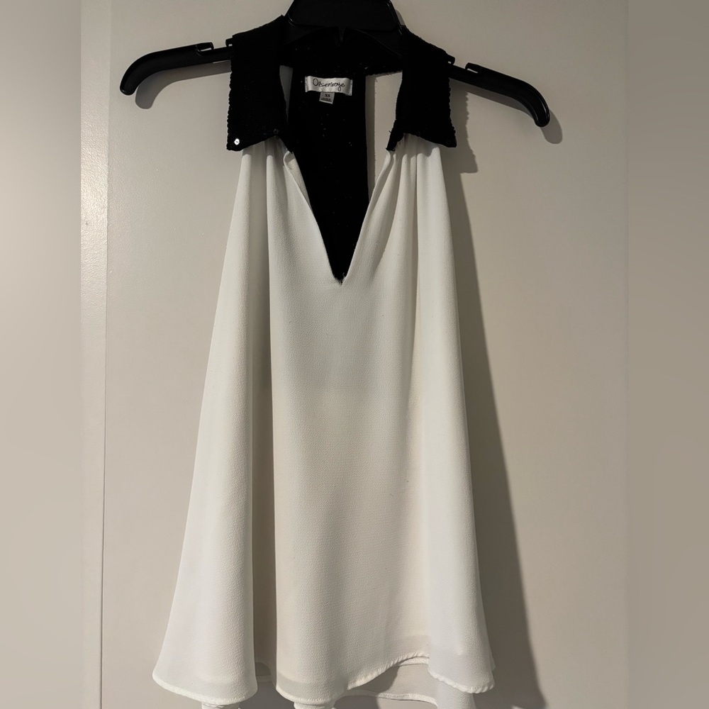 Elegant Black and White Dress
